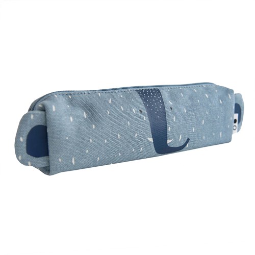 Trixie pennenzak lang blauw - Mrs. Elephant - biologisch katoen
