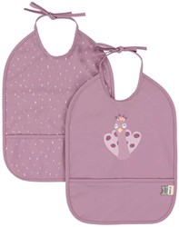 Trixie slabbetje set - Afwasbaar 2-pack Mrs. Peacock baby slabben