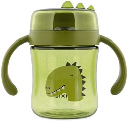 Trixie drinkbeker 360 graden met handvatten Mr. Dino lekvrij Tritan