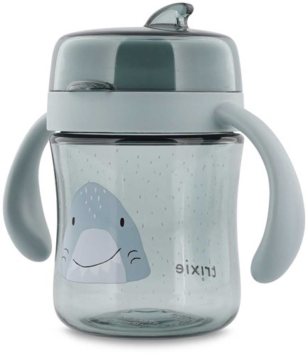 Trixie drinkbeker 360 graden met handvatten Mr. Shark Tritan lekvrij-2