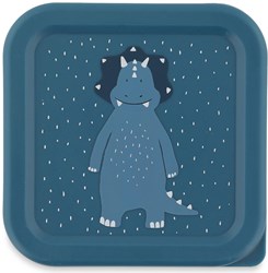 Trixie snackbox set - 3-delige lunchdoosjes Mr. Triceratops blauw
