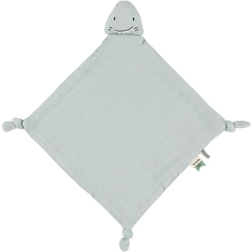 Trixie knuffeldoekje baby Mr. Shark biologisch katoen grijs