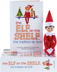 Elf On The Shelf kerst elf jongen franstalig met boek - magisch speelgoed