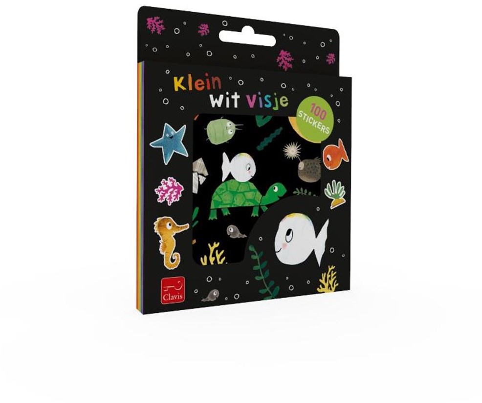 Clavis Klein wit visje stickerset. 3+