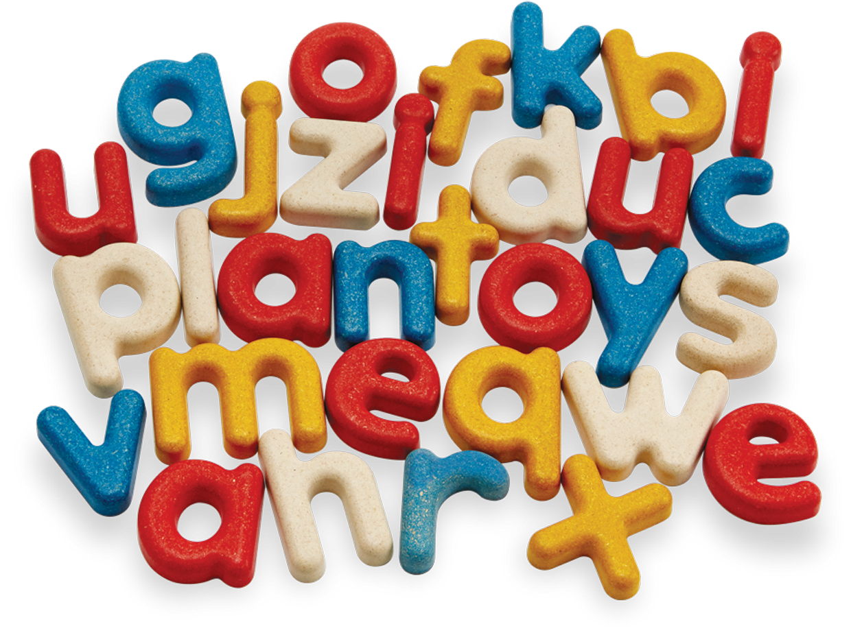 Absorberen bus Spuug uit Plan Toys houten kleine letters alfabet