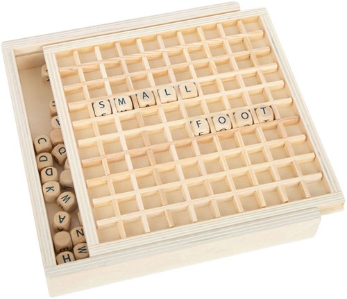 Small Foot houten letterspel educatief speelgoed - Woorden vormen leren-2