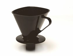 Amuse koffiefilter zwart met tuit - koffiezet accessoire kunststof