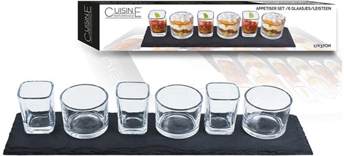 Cuisine Performance Aperatief set leisteen