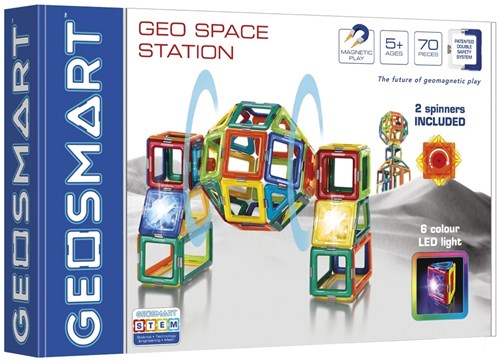 GeoSmart magnetisch bouwspeelgoed GeoSpace Station 70-delig ruimtestation