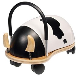 Wheelybug houten loopwagen koe small - peuter speelgoed