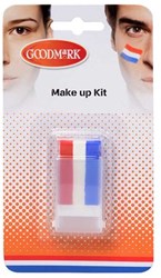 Schminkstick rood wit blauw make-up stick voor sport en carnaval