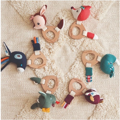 Lilliputiens houten rammelaar Ignace eco baby speelgoed FSC-2