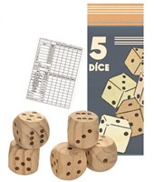Egmont Toys 5 houten dobbelstenen 35 cm