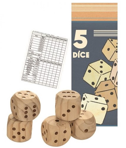 Egmont Toys 5 houten dobbelstenen 35 cm