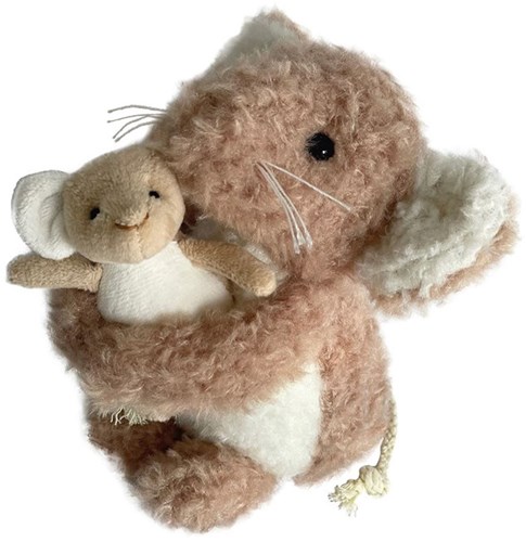 Egmont Toys knuffel muis Camelia met baby - pluche speelgoed 12x12x15 cm