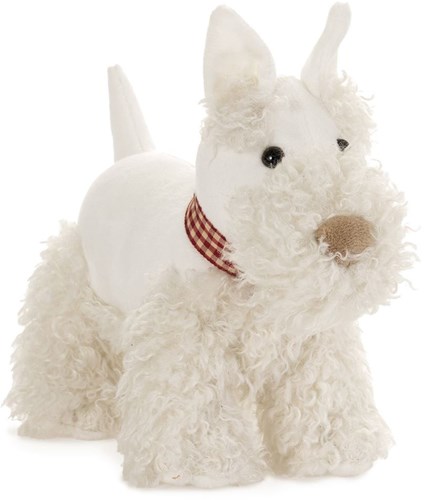 Egmont Toys knuffel hond Lola pluche wit 21x10x18 cm speelgoed-2