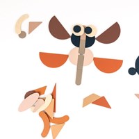 Egmont Toys houten puzzel speelgoed vormen - educatief speelgoed 3+