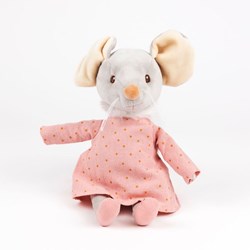 Egmont Toys knuffel muis Agathe roze pluche 26 cm voor kinderen