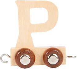 Small Foot houten lettertrein letter P set van 12 stuks speelgoed