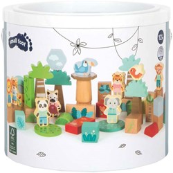 Small Foot houten blokkenset Jungle Friends FSC 50-delig speelgoed