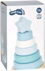 Small Foot houten stapeltoren blauw - educatief speelgoed voor kinderen