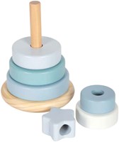 Small Foot houten stapeltoren blauw - educatief speelgoed voor kinderen-3