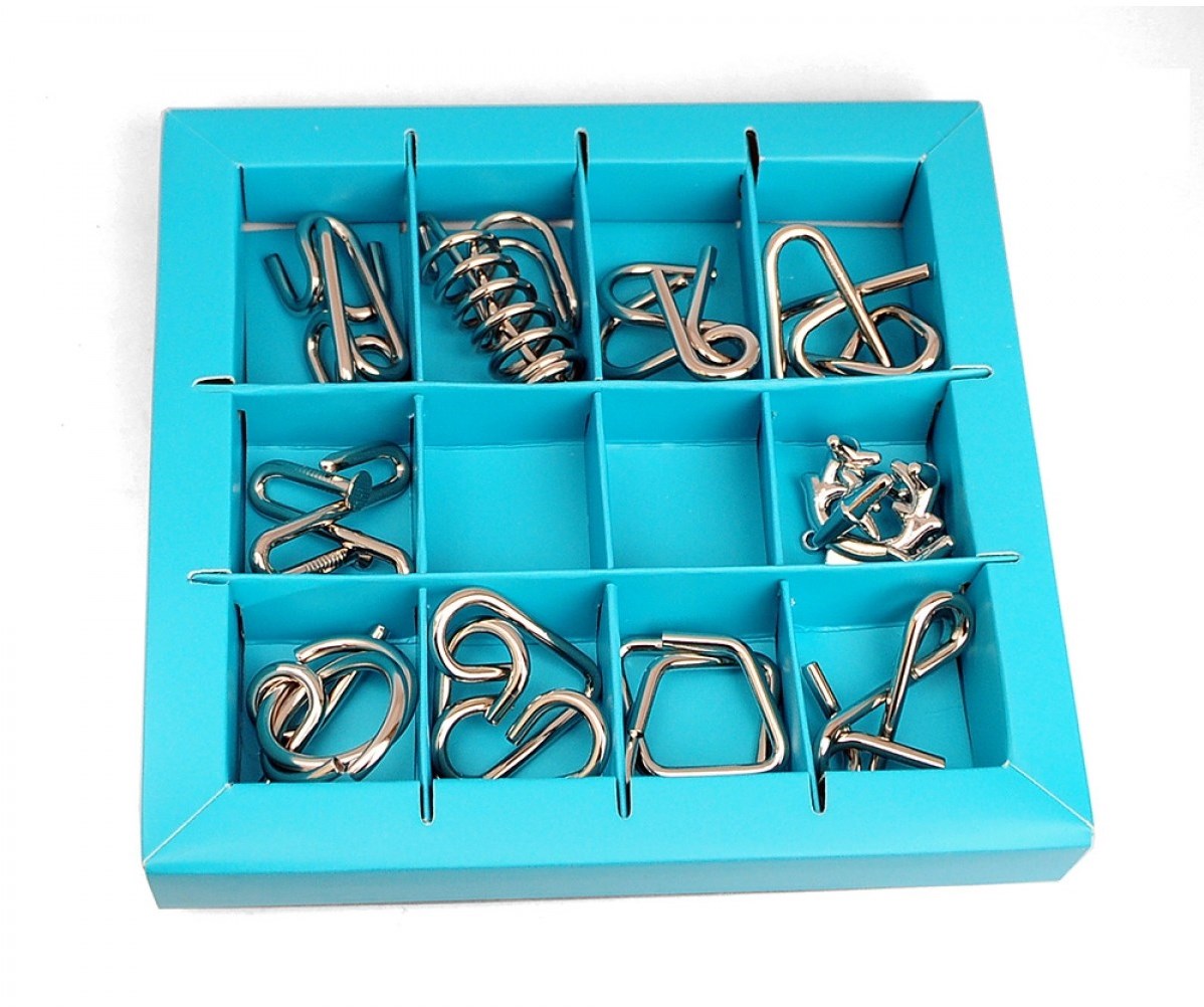 Eureka Metal Puzzle set 10 Metal puzzles set Blue (only available