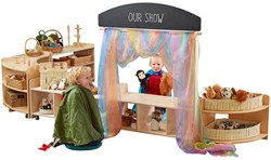 Cosy speelgoed theater Rookie Range met krijtbord voor rollenspel