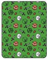 Flanel deken Minecraft fleece groen 110x150cm game cadeau-2