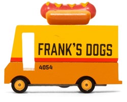 Candylab houten speelgoedauto Hot Dog Van - speelgoed bus voor kinderen