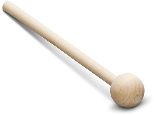 Auris houten klopper voor roertrommel - muziekaccessoire 150x25 mm
