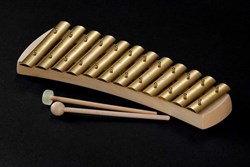 Auris klokkenspel muziekinstrument diatone gebogen 12 tonen messing