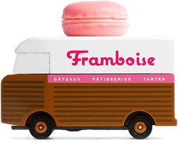 Candylab speelgoedauto Macaron Van roze - retro bus voor kinderen