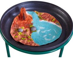 Cosy 3D Vilt Mat Vulkaan