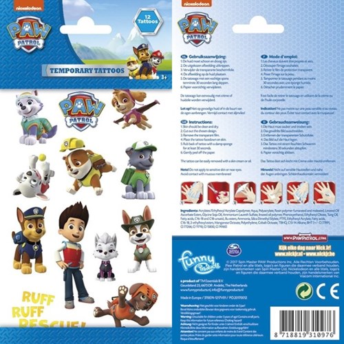 Totum PAW Patrol Tattoos - tijdelijke plaktattoos voor kinderen-2