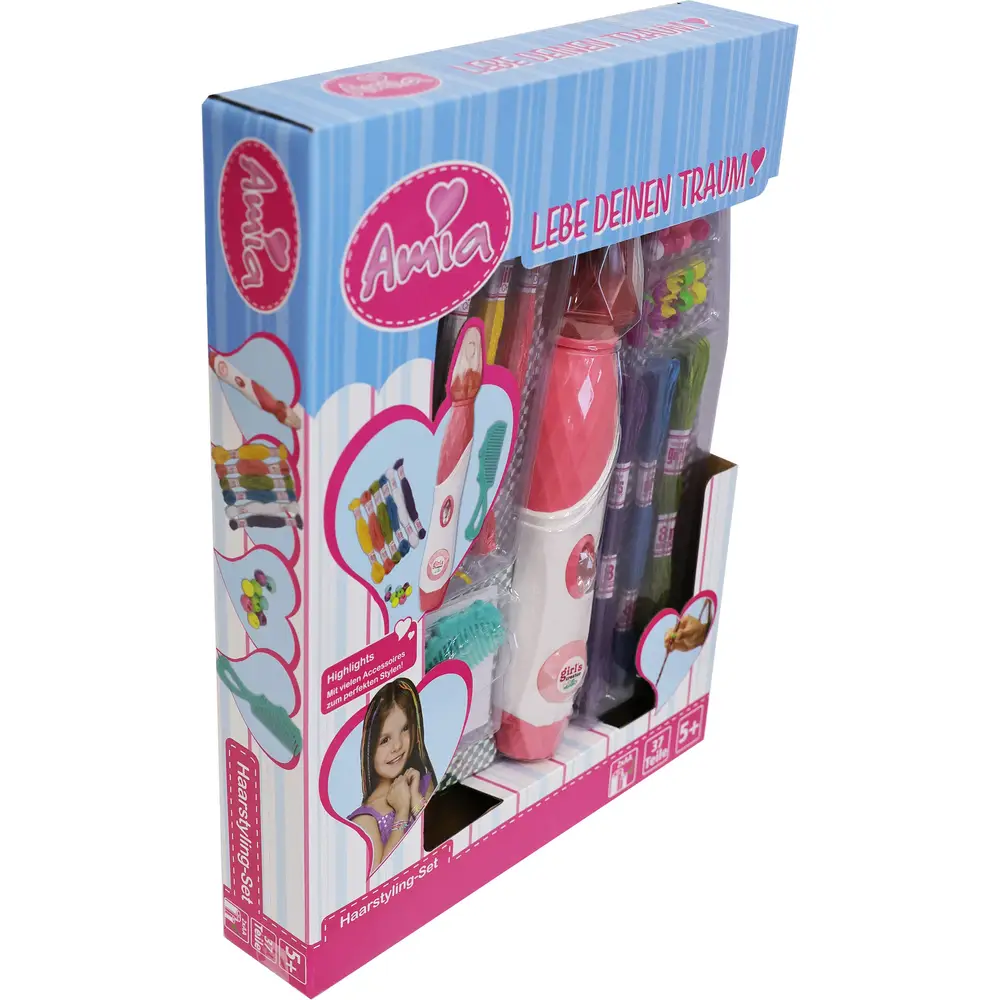 Amia haarstyling set - speelgoedset voor kinderen - 37-delig - creatief kapselplezier