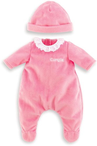 Corolle Mon Grand Poupon pyjama met muts roze babypop 36 cm
