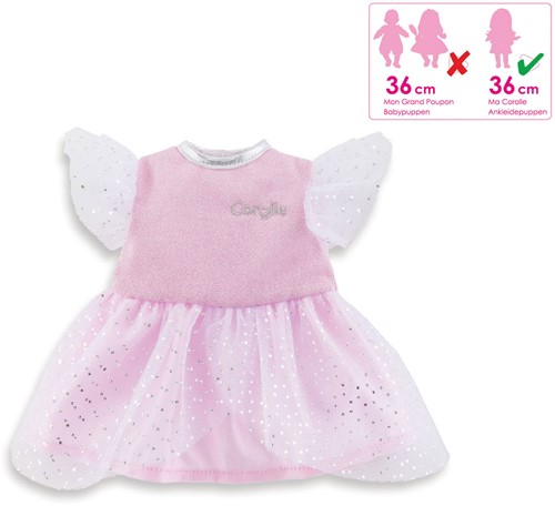 Corolle glitter poppenjurk roze Ma Corolle pop 36 cm-2