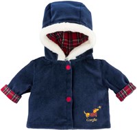 Corolle babypop winterjas - donkerblauw, bontkraag, 36cm poppen-2