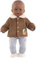 Corolle poppenjasje velours Kleine Ontdekker 30cm bruin fleece-3