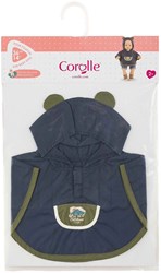 Corolle regenponcho poppenkostuum 36cm met capuchon en berenoortjes
