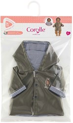 Corolle poppen regenjas - poppenaccessoire 36cm teddybeerprint