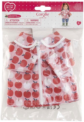 Corolle poppen regenjas appels 36cm - poppenkleding accessoire