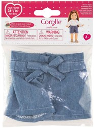 Corolle poppenkleding spijkershort met strik voor 36cm pop denim
