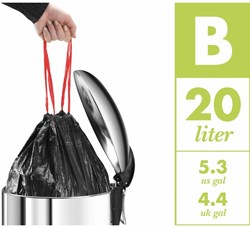 Hailo pedaalemmer afvalscheiding 3x9L zwart keuken prullenbak
