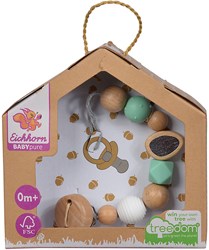 Eichhorn houten fopspeenketting baby multi kleuren sensorisch speelgoed