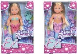 Kleine zeemeermin speelfiguur met beweegbare vin en zeepaardje pop