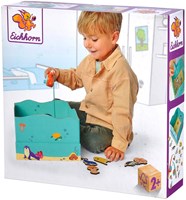Houten visspel educatief speelgoed aquarium magneet hengel 19-delig