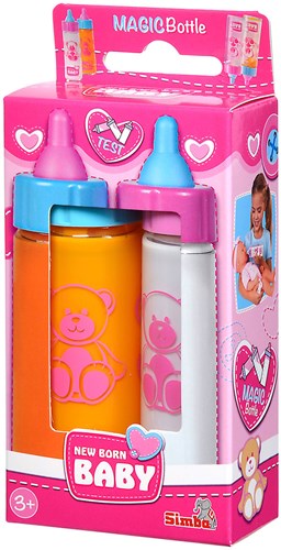 Magische drinkflesjes poppenaccessoire set - 2 stuks - speelgoed flesjes
