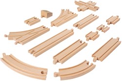 Eichhorn houten treinrails speelset - uitbreidingsset 44-delig FSC hout